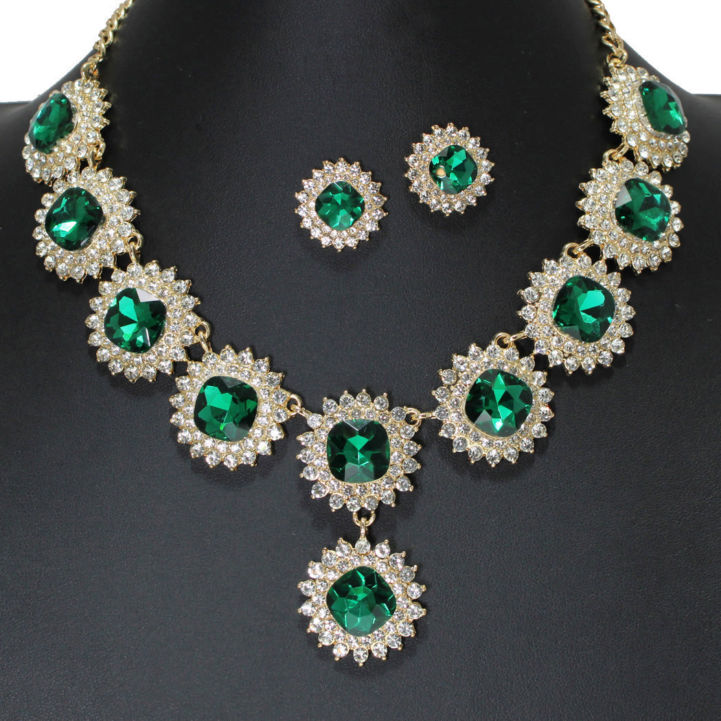 Evening Rhinestone Necklace Set