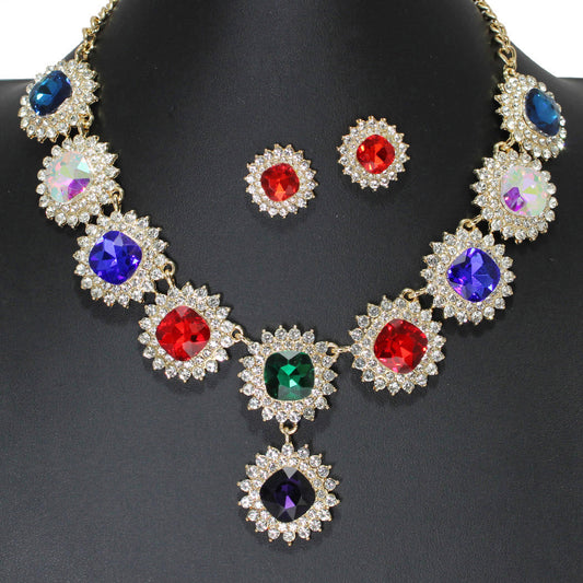 Evening Rhinestone Necklace Set