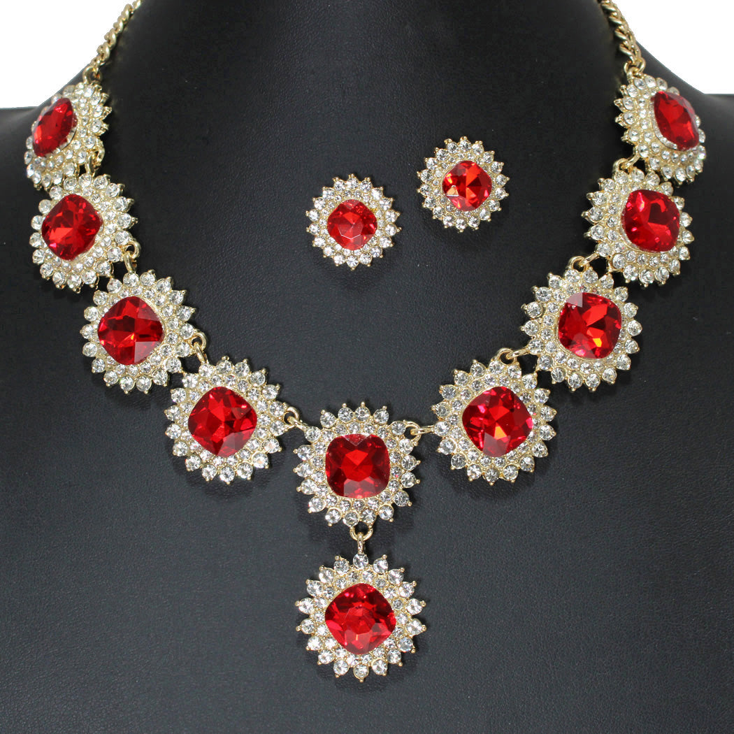 Evening Rhinestone Necklace Set