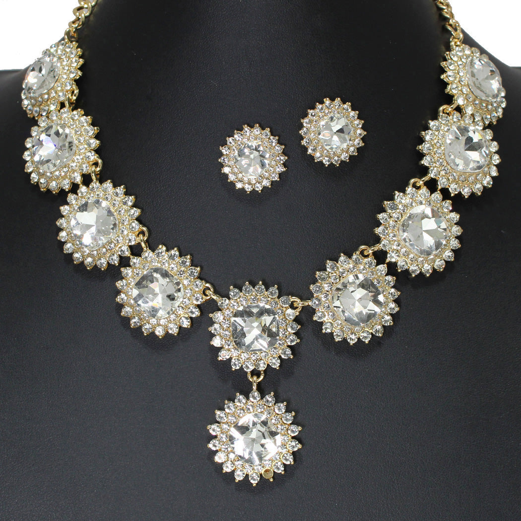 Evening Rhinestone Necklace Set